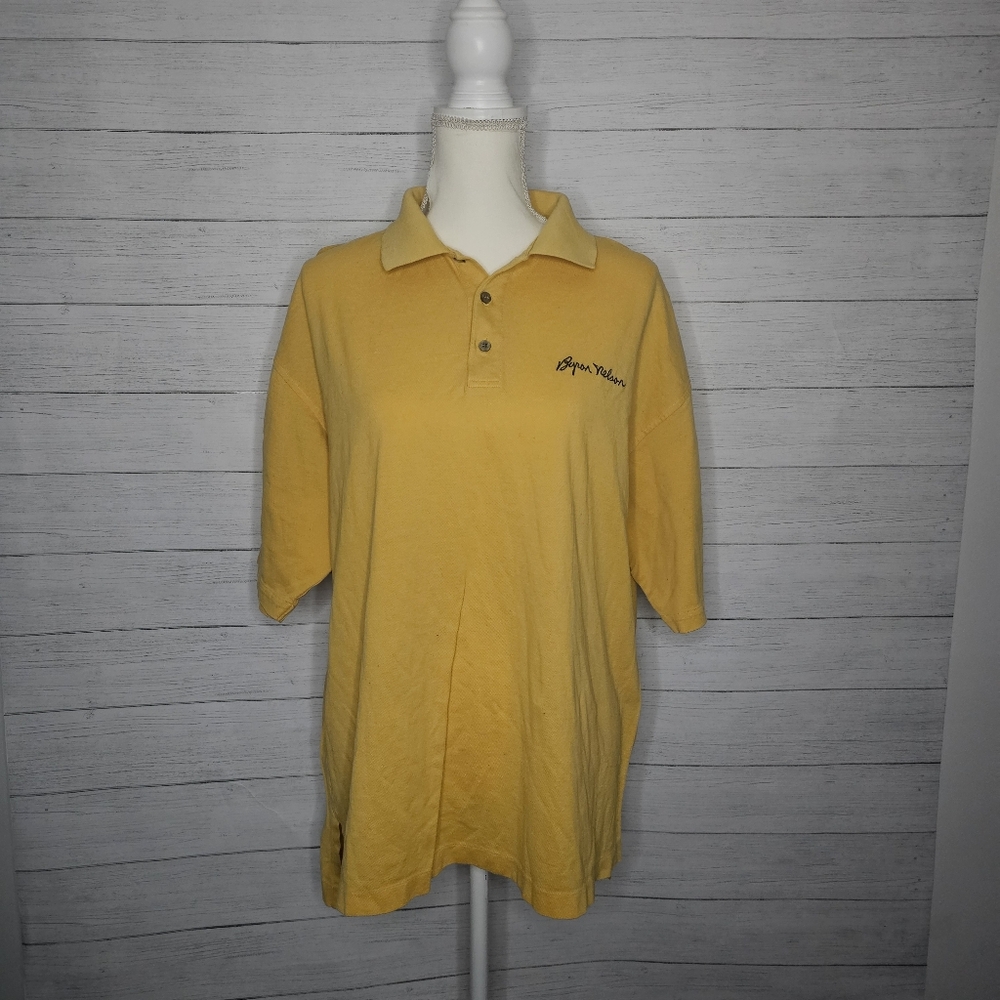 XL Byron Nelson Mustard Polo Shirt